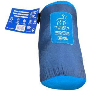 Hidden Wild Double Travel Hammock with Carry Bag , Blue